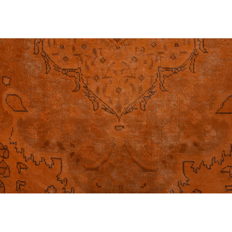 Tapis oriental rétro en laine noué à la main 9 pi 6 po x 12 pi 1 po Vintage