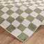 Green Modern Shaggy Washable Rug, Chequered Anti-Slip Rug For Living Room, Dining Room, Bedroom, Kitchen-1671087585