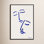 Abstract Couple Blue and White Print