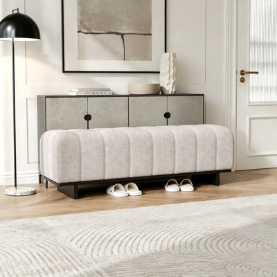 Indoor Dining Bench,with Rubber Wood Legs
