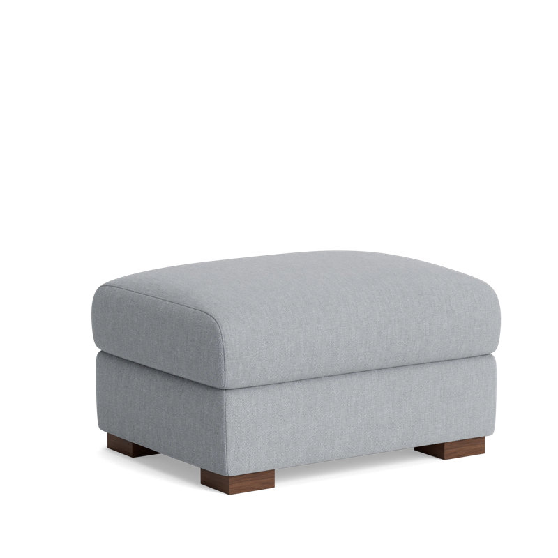 Catalina Ottoman, Performance Weave - Zinc