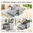 3-in-1 Convertible Adjustable Sleeper Chair Bed
