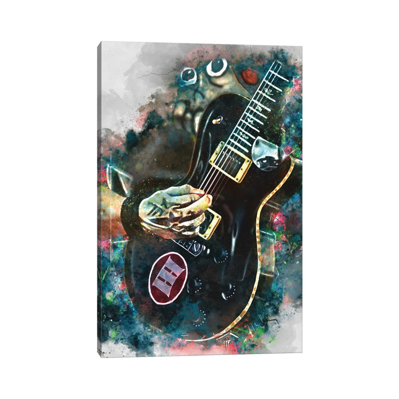 Mark Tremonti's Electric Guitar II 1 Piece Painting on Canvas, 30.48cm H x 20.32cm W x 1.91cm D, Wrapped Canvas