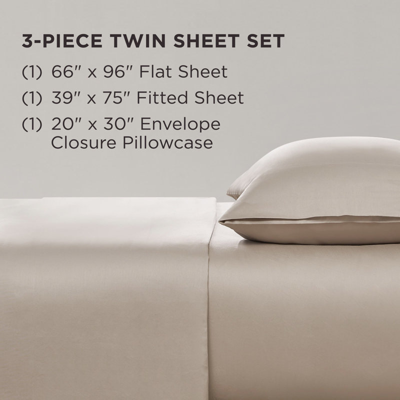 The Sheet Lab Cloud Embrace Sheet Sets, Twin Sheet Set with 1 Pillowcase, Brown