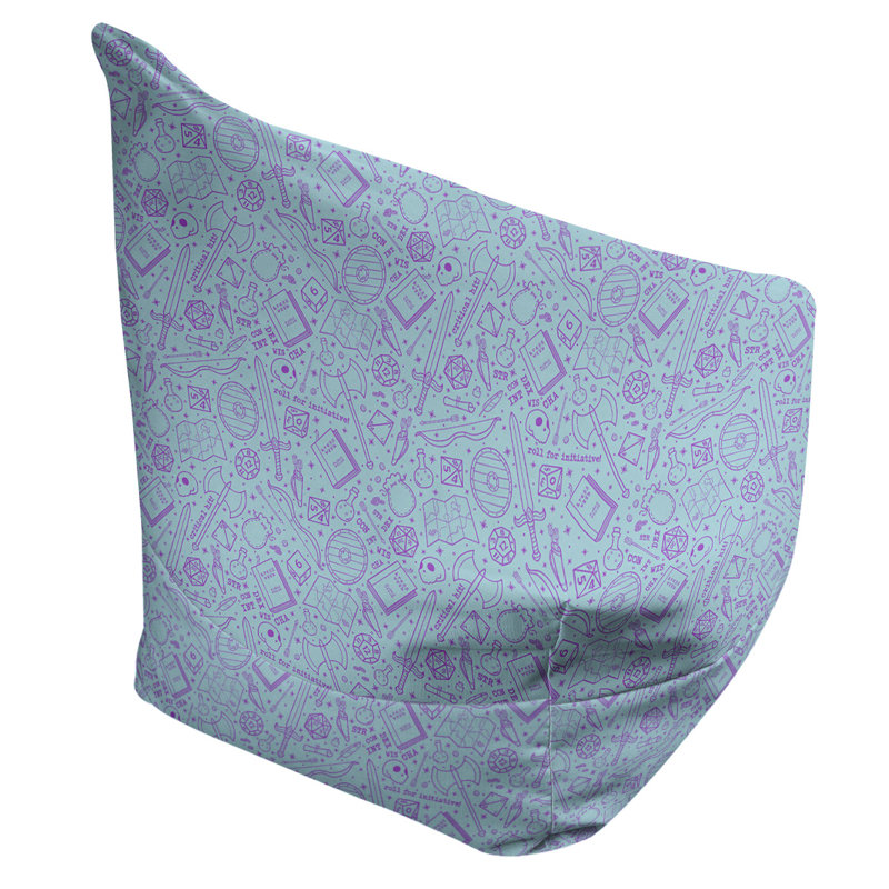 Sac de pois Leffel, Pas de bourre, Bleu / mauve, H 120 po x L 2 po x P 60 po