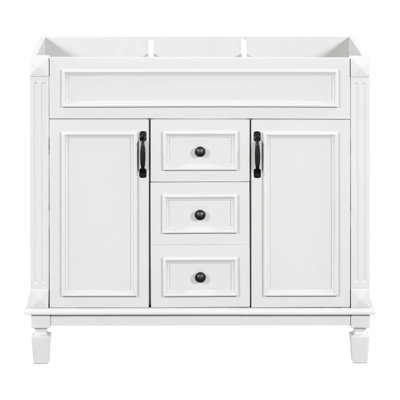 Meuble-lavabo moderne de 36 pouces avec portes et tiroirs à fermeture en douceur (comptoir de lavabo non inclus) | Idée de cadeau