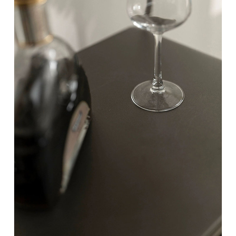 22.83" Black Rectangular Solid Wood Wine Rack