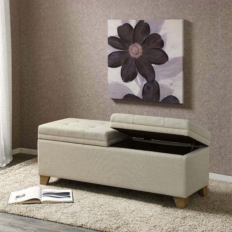 Banc de rangement à fermeture douce