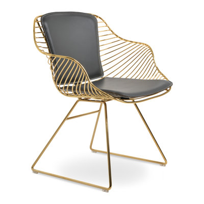 Fauteuil Zebra en or
