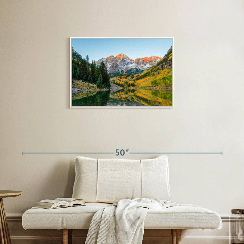 Marron en automne, Cadre flottant blanc, 31 po x 21 po