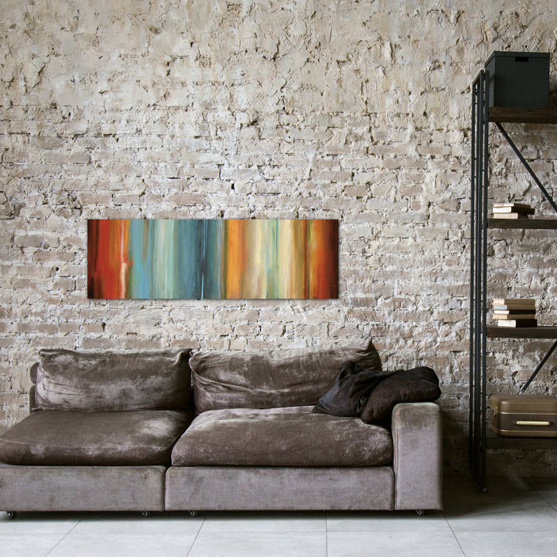 Flow II par Max Hansen - Estampe numérique sur toile tendue avec châssis, H 12 po x l 36 po x P 1,5 po