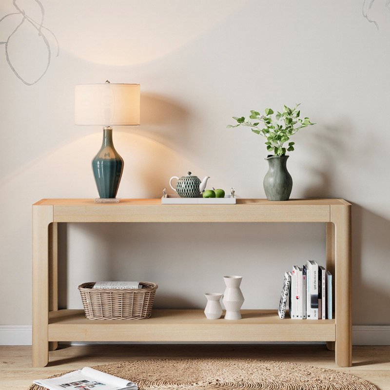 Console en bois naturel Mirod