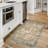 Myshawn Dua Distressed Border Brown Gray Beige Machine Washable Area Rug-1789711987