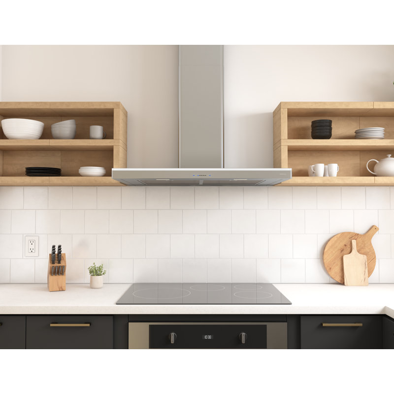 Zephyr Luce 36 in. 600 CFM Wall Mount Range Hood with LED Light in Stainless Steel
