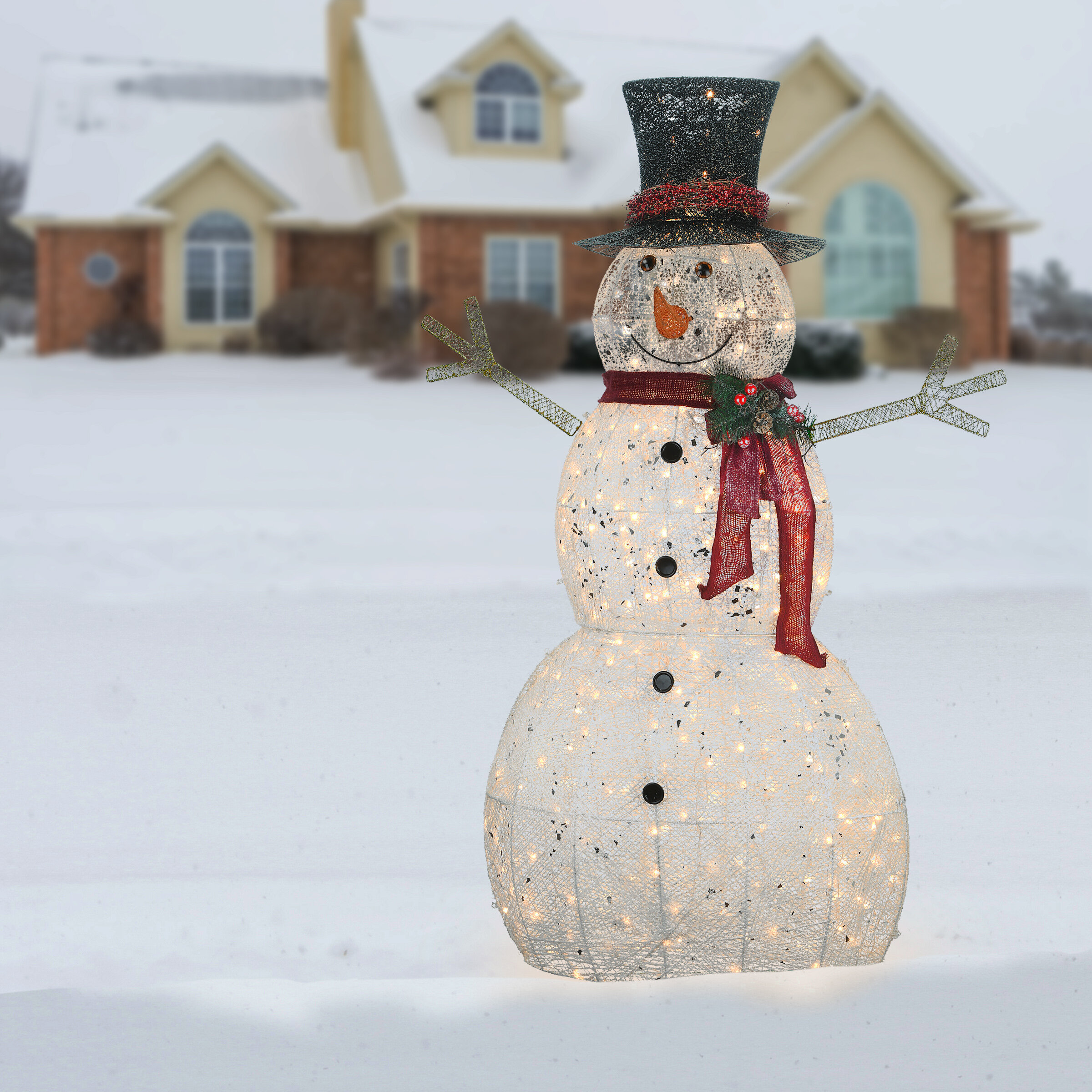 The Holiday Aisle® Crystal Snowman Christmas Lighted Display & Reviews