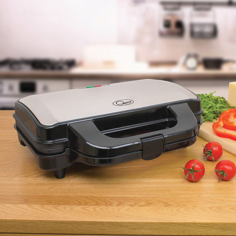 Quest 28cm Non Stick Electric Grill Sandwich Maker with Lid