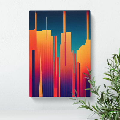 The Sublime City Skyline Abstract - Wrapped Canvas