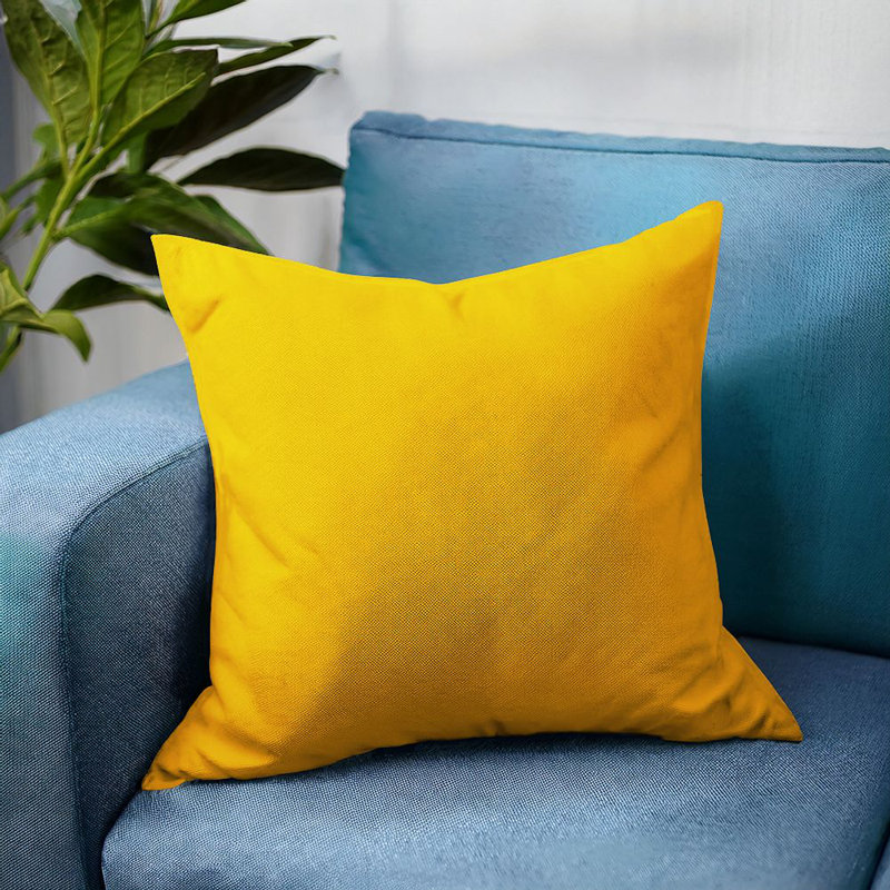 Cushion Cover, Yellow, Square 60cm