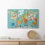 Carte du monde des enfants - 3 pièces, impression sur toile tendue-751320399