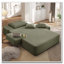 Chaise longue en velours côtelé avec 3 coussins-40815528