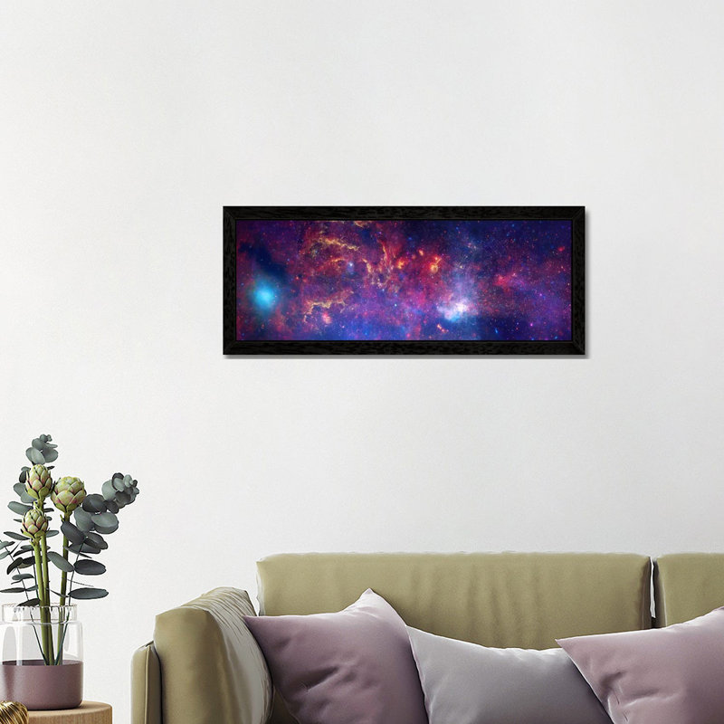 Center Of The Milky Way Galaxy (Chandra/Hubble/Spitzer) - Floater Frame Panoramic Print on Canvas, 30.48 cm H x 91.44 cm W