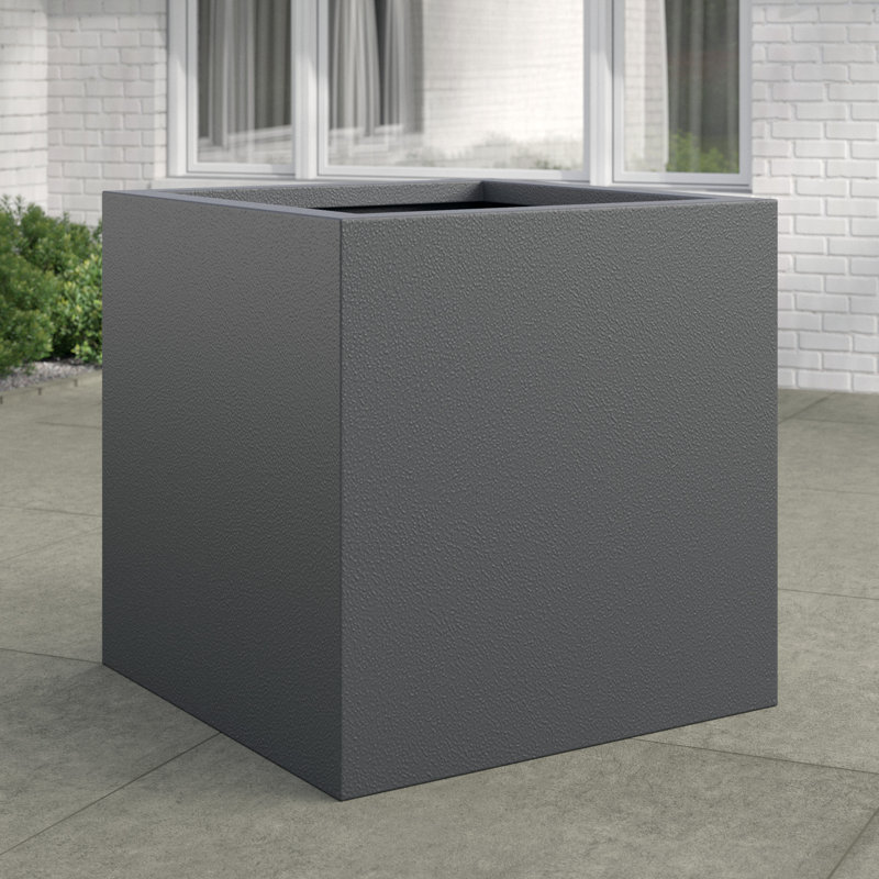 Vrej Handmade Pot Planter, Faux Lead, 38cm H x 38cm W x 38cm D