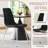 5-Piece Round Metal Pedestal Dining Table With 4 Dining Chairs-682510971-682510973