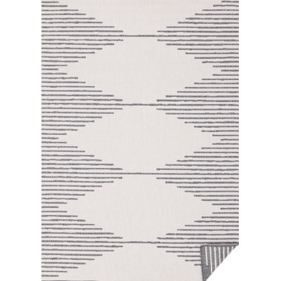 5' X 8' Gray And Beige Geometric Area Rug