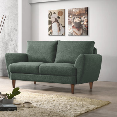 Cranbrook Contemporary Upholstered Loveseat, Green
