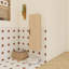 Armoire murale de salle de bain flottante murale avec porte simple pour rangement compact et tablettes réglables