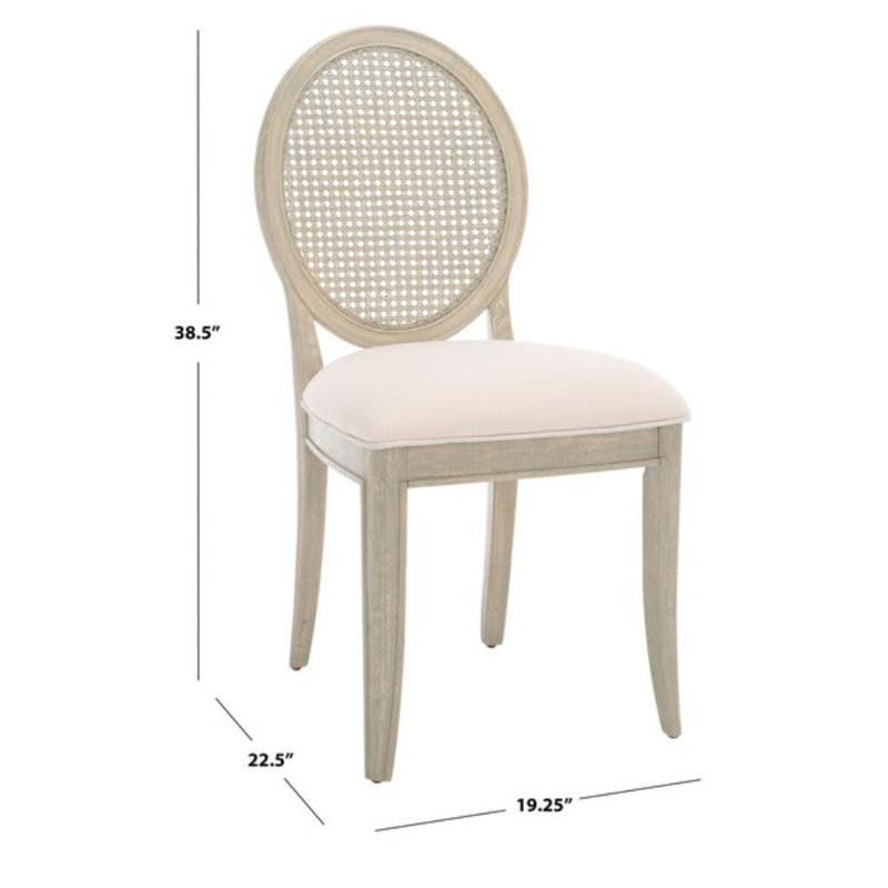 Chaise parsons capitonnée en tissu, Gris rustique