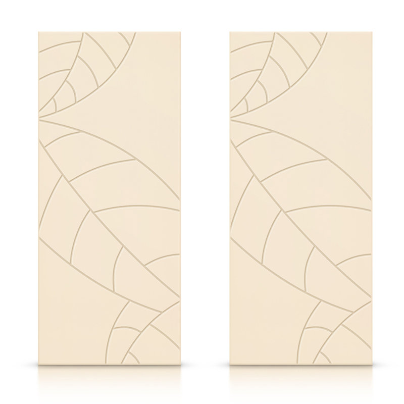Portes de placard coulissantes à panneaux, 48 po x 80 po, Beige