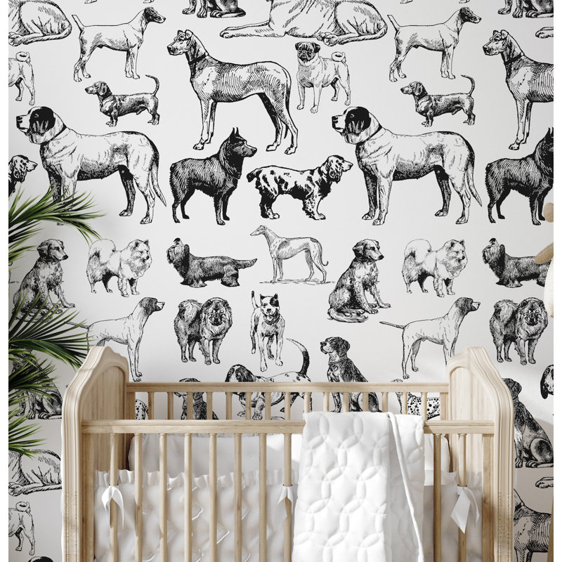 Black And White Dogs Wallpaper