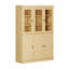 Garde-manger Palace 100% bois massif 48,5 po avec shaker, portes en verre transparent, 2 tiroirs et tablettes réglables Palace Imports-1809918466