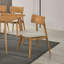 Ensemble de 2 chaises de salle à manger rembourrées en tissu beige