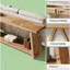 Canapé moderne en bois et tables console, rangement spacieux pour le salon et le vestibule
