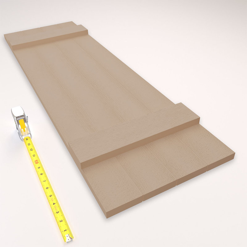 Vinyle à vie, quatre planches jointes TailorMade, volets Board-n-Batten, avec cages à volets, Baie rouge