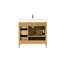 Meuble-lavabo de 36 po en bois pré-assemblé avec puissance US - chêne naturel-1125016252