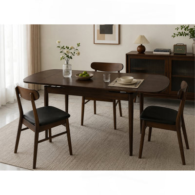 Solid Wood Extendable Dining Table Expandable Kitchen Table for 4-10 People 47.2"L-63"L Expandable Table for Dining Room, Kitchen, Living Room