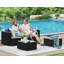 Garden Furniture Set, PE Rattan Patio Furniture Set, Outdoor Corner Sofa Couch, Handwoven Rattan Patio Conversation Set, With Cushions And Glass Table-1956882170-1956882169