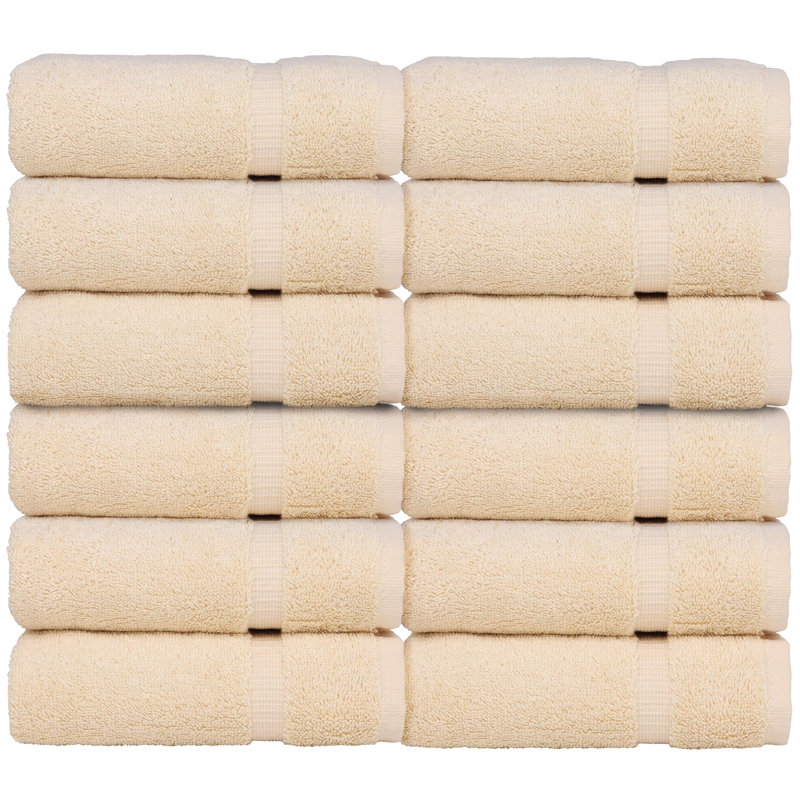 Ensemble de serviettes 100% coton, Beige