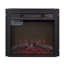 Foyer électrique encastrable 18 "1400W 120V avec télécommande, flamme réaliste, chauffage de 400 pieds carrés, 3 intensités de flamme, économie d'énergie, verre trempé noir 1400W, contrôlé, verre, chauffage domestique