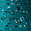 Table d'appoint Delicate Lace Cut, l 12,35 po x P 12,35 po H 18,33 po, couleur bleu sarcelle, métal