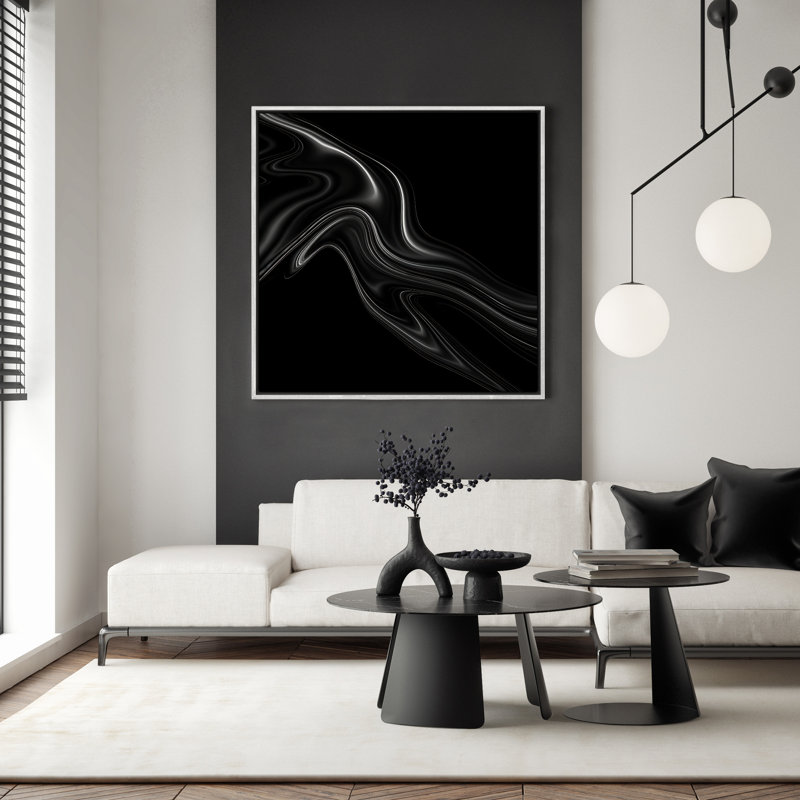 Art mural encadré abstrait rétro antique classique pour chambre à coucher, H 16 po x l 16 po, Blanc