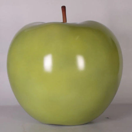 Large Green Apple Over Sized Statue