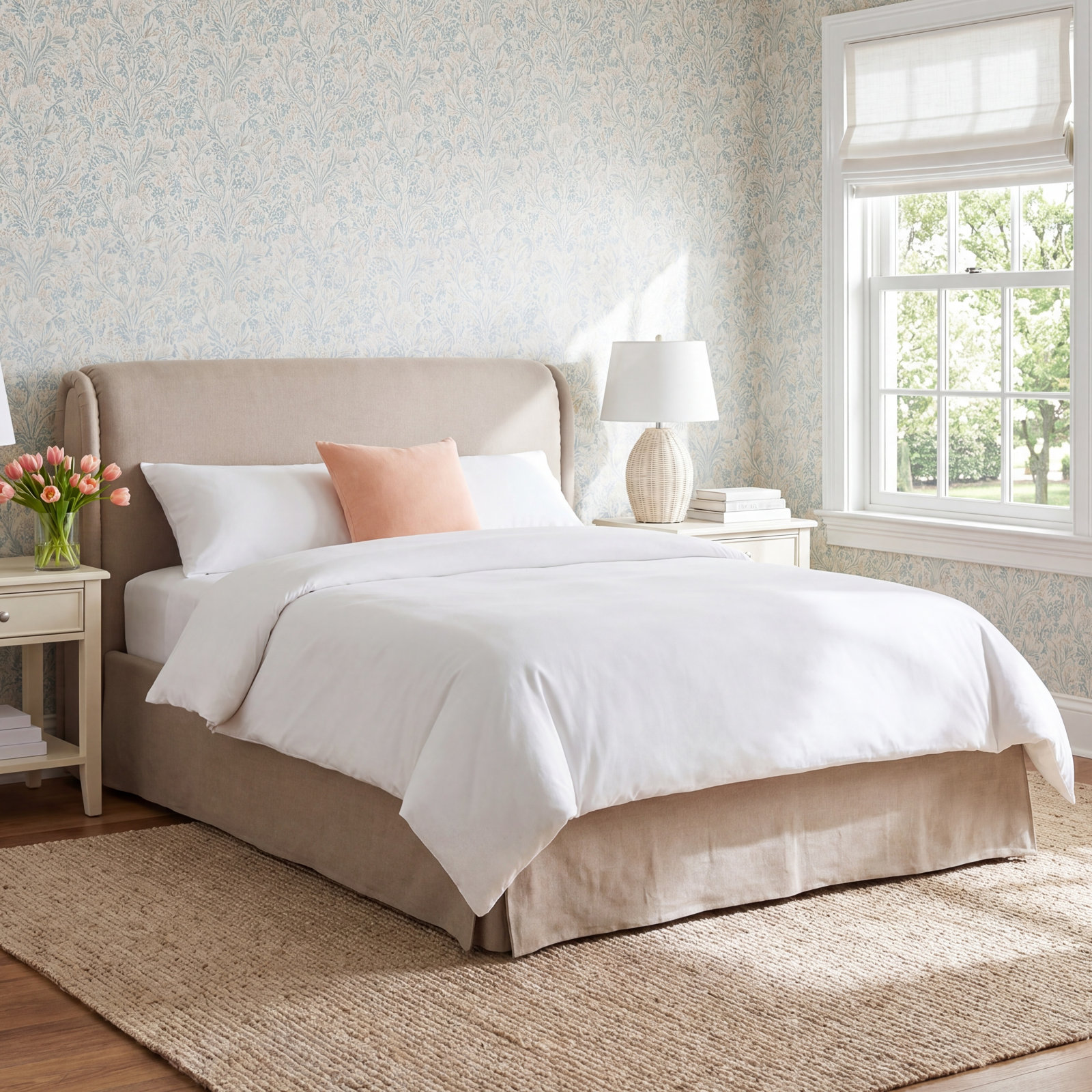 Wyndham Bed, King, Cream