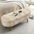 43.5"X16"X16" Oval Bench With Storage, Brown Color, Rubber Wood Legs, Hand - Crafted, Frame, Used As Footstool Or Sitting Area, Pleated Fabric Decoration, Storage Facility , Legs For Durability, Made