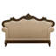 Causeuse formelle de luxe traditionnelle avec finition en cerisier et meubles en or pour salon en bois massif 1pc