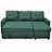 Convertible L-Shaped Sectional Sleeper Sofa Bed-775547507