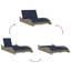  Chaise longue en polyester avec coussins gris 44,9 po x 80,7 po x 28,7 po-14844698